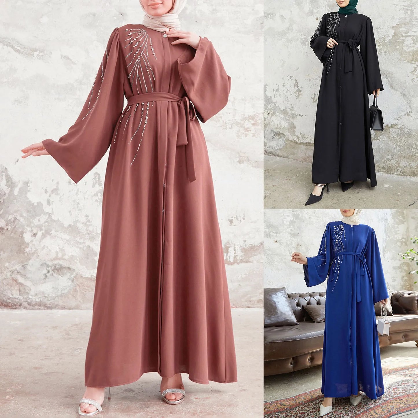 Abaya Kebaya  Muslim Kaftan Modest Dress For Women