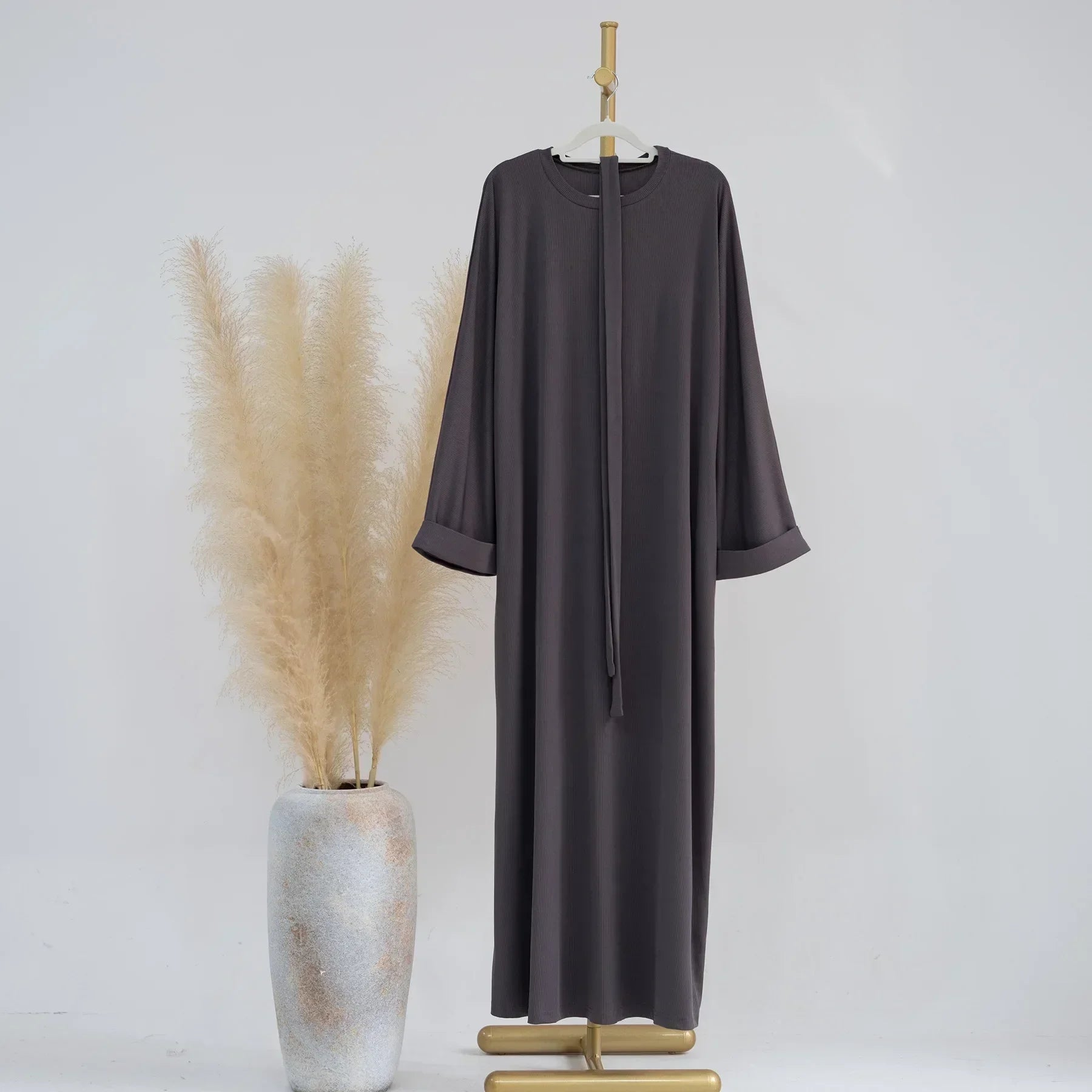 Autumn Rib Knit Abaya for Women Muslim Winter Clothes Casual Long Hija –  Skyline Moda